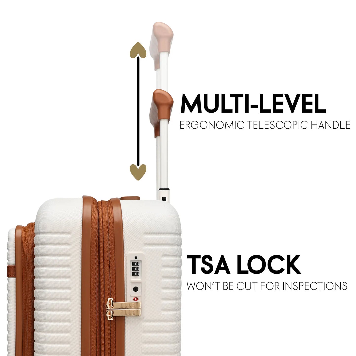 Leisure Escape Expandable 3 Piece Luggage Set