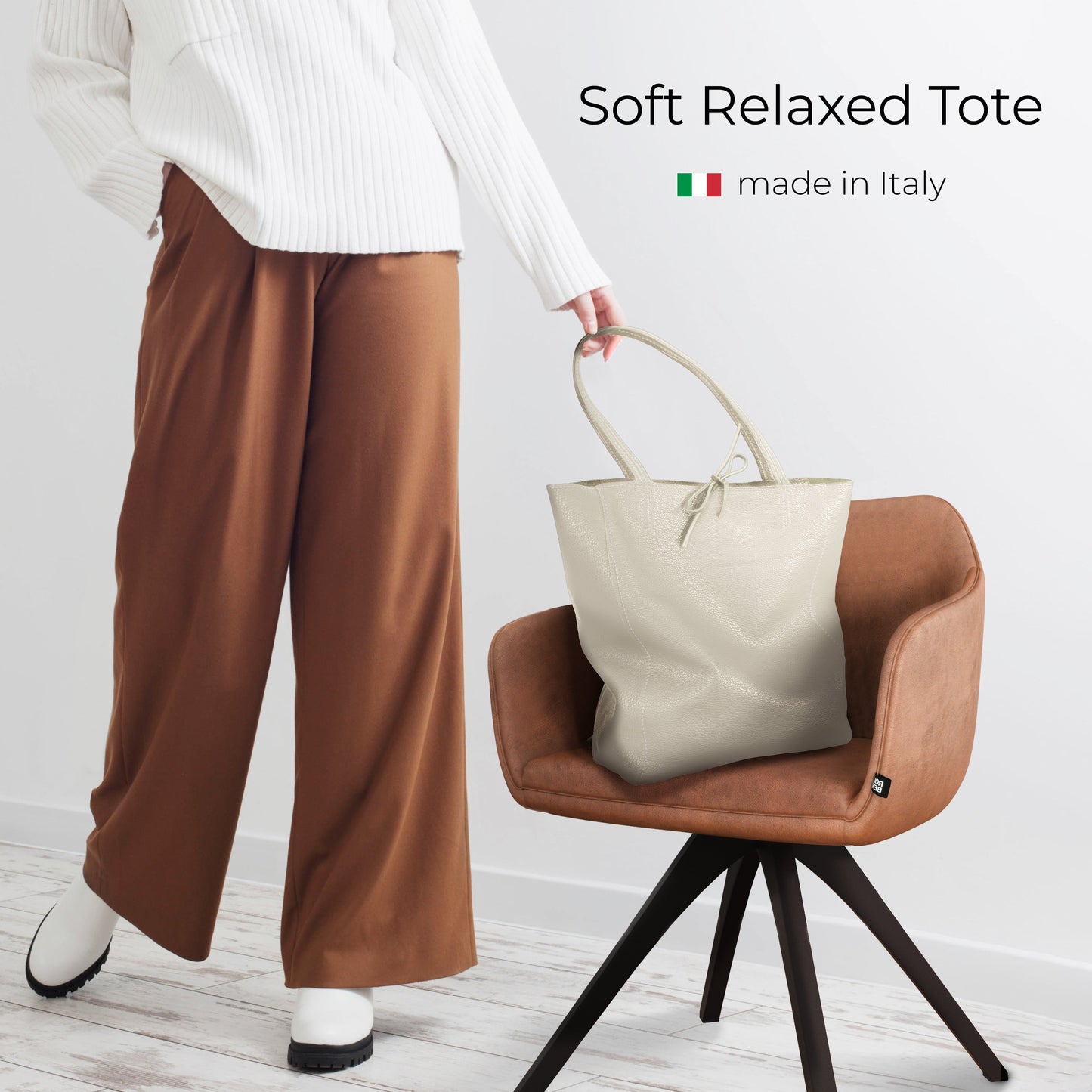 Calf Leather Tote Bag