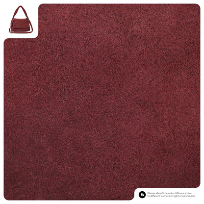 Suede Leather Top-Handle Bag