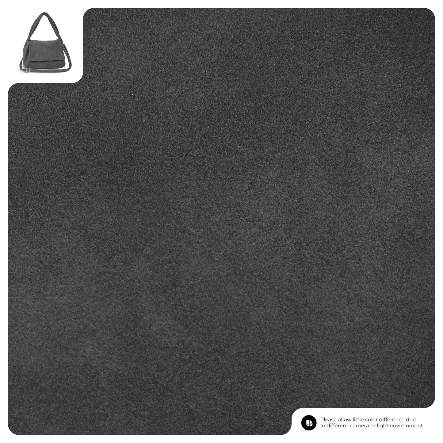 Suede Leather Top-Handle Bag