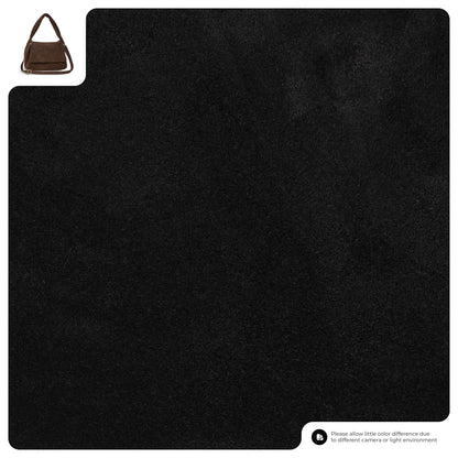 Suede Leather Top-Handle Bag